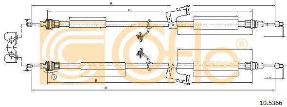 Linka hamulca ręcznego COFLE 10.5366