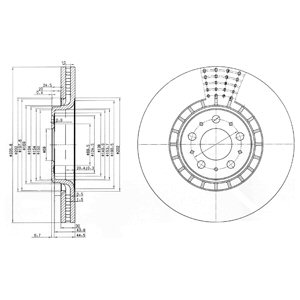 Tarcza hamulcowa DELPHI BG9783C