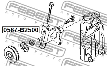 Rolka napinacza paska osprzętu FEBEST 0587-B2500