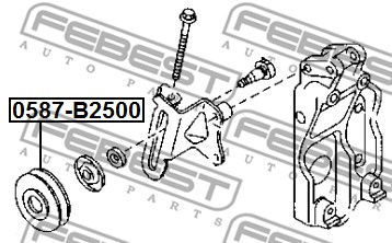 Rolka napinacza paska osprzętu FEBEST 0587-B2500