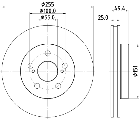 Tarcza hamulcowa HELLA 8DD 355 131-911