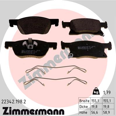 Klocki hamulcowe ZIMMERMANN 22342.198.2