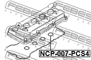 Uszczelka pokrywy zaworów FEBEST NCP-007-PCS4