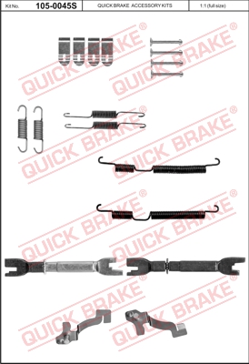 Zestaw dodatków do szczęk hamulcowych QUICK BRAKE 105-0045S