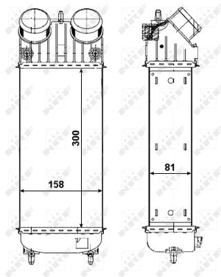 Chłodnica powietrza intercooler NRF 30473