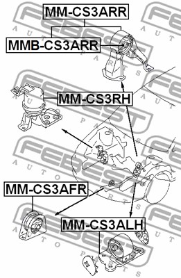 Poduszka silnika FEBEST MMB-CS3ARR