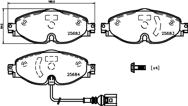 Klocki hamulcowe HELLA 8DB 355 020-191