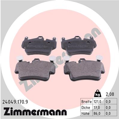 Klocki hamulcowe ZIMMERMANN 24049.170.9