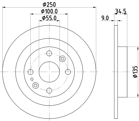 Tarcza hamulcowa HELLA 8DD 355 103-191