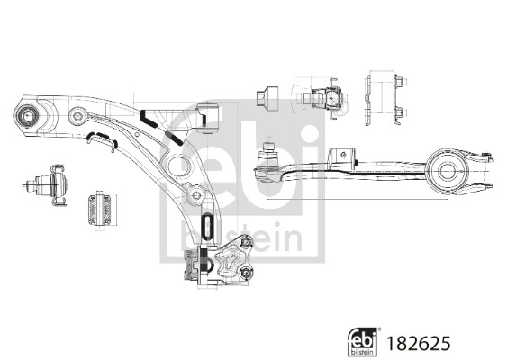 Wahacz, zawieszenie koła FEBI BILSTEIN 182625