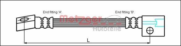 Przewód hamulcowy elastyczny METZGER 4112811
