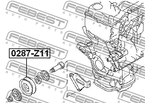 Rolka napinacza paska osprzętu FEBEST 0287-Z11
