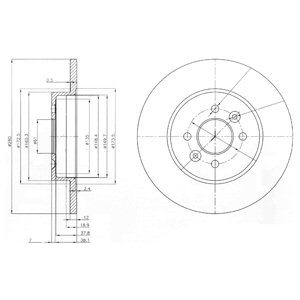 Tarcza hamulcowa DELPHI BG3992