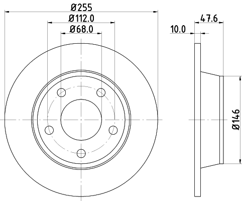 Tarcza hamulcowa HELLA 8DD 355 109-091
