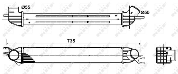 Chłodnica powietrza intercooler NRF 30303