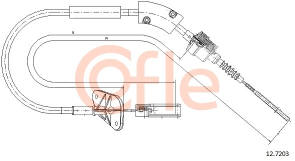 Cięgno sterowania sprzęgłem COFLE 92.12.7203