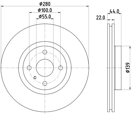 Tarcza hamulcowa HELLA 8DD 355 132-111