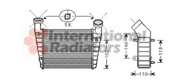 Chłodnica powietrza intercooler VAN WEZEL 58004238