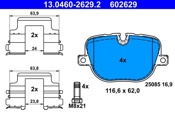 Klocki hamulcowe ATE 13.0460-2629.2