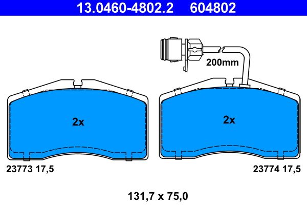 Klocki hamulcowe ATE 13.0460-4802.2