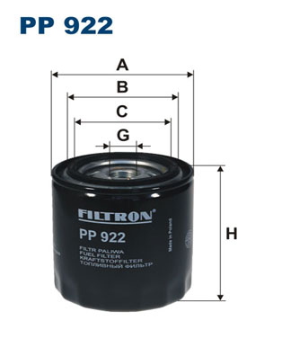 Filtr paliwa FILTRON PP922
