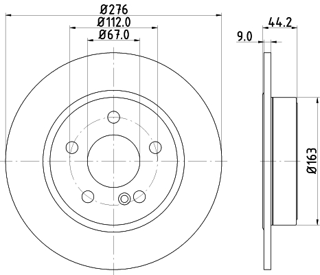 Tarcza hamulcowa HELLA PAGID 8DD 355 119-431