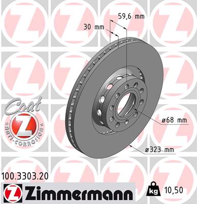 Tarcza hamulcowa ZIMMERMANN 100.3303.20