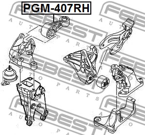 Poduszka silnika FEBEST PGM-407RH