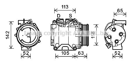 Kompresor klimatyzacji AVA QUALITY COOLING HDAK238