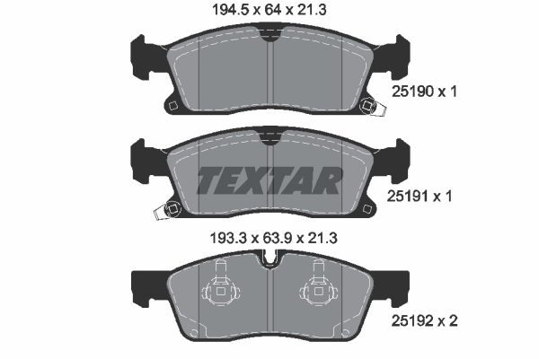 Klocki hamulcowe TEXTAR 2519001
