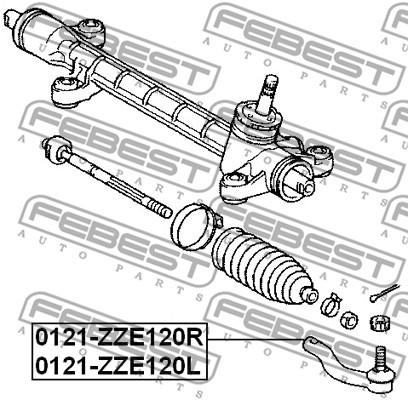 Końcówka drążka kierowniczego FEBEST 0121-ZZE120R