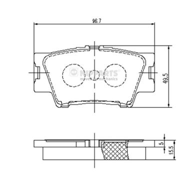 Klocki hamulcowe NIPPARTS J3612035