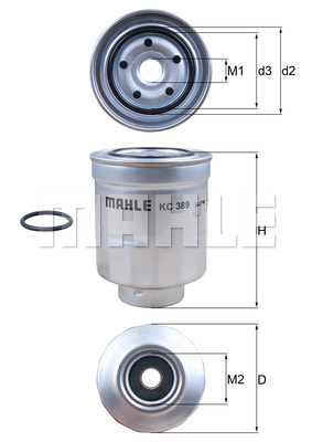 Filtr paliwa MAHLE KC 389D
