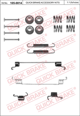 Zestaw dodatków do szczęk hamulcowych QUICK BRAKE 105-0014