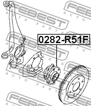 Piasta koła FEBEST 0282-R51F
