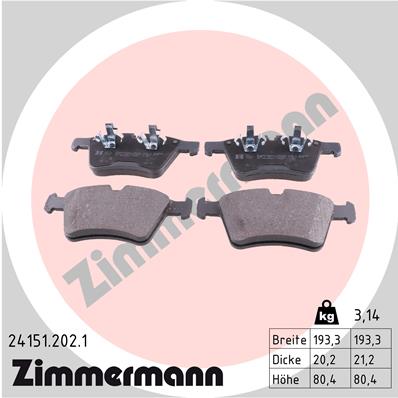 Klocki hamulcowe ZIMMERMANN 24151.202.1