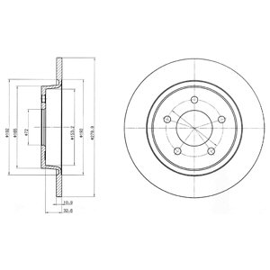 Tarcza hamulcowa DELPHI BG3930