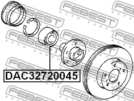 Łożysko koła FEBEST DAC32720045