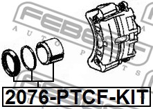 Tłoczek zacisku hamulcowego FEBEST 2076-PTCF-KIT