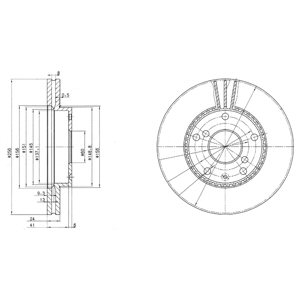 Tarcza hamulcowa DELPHI BG3531