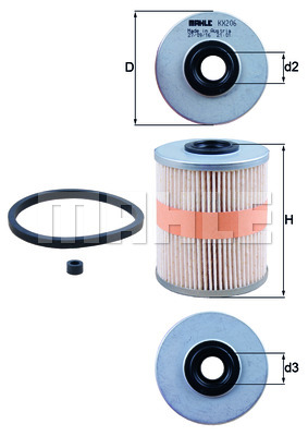 Filtr paliwa KNECHT KX 206D