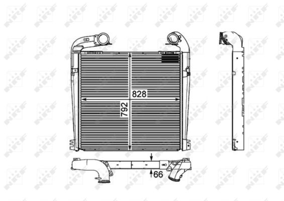 Chłodnica powietrza intercooler NRF 30898