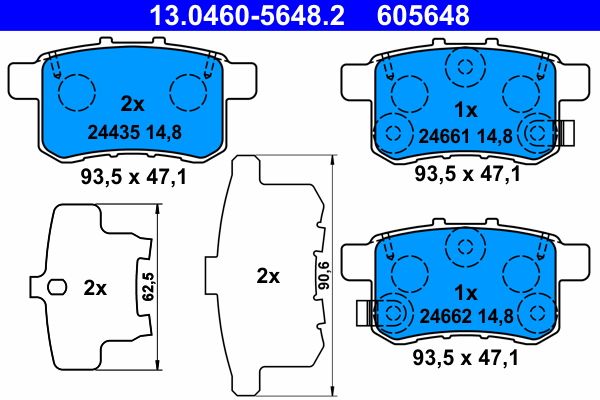 Klocki hamulcowe ATE 13.0460-5648.2