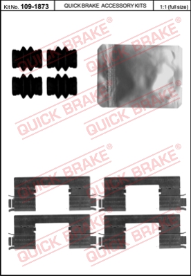 Zestaw akcesoriów montażowych  klocków hamulcowych QUICK BRAKE 109-1873