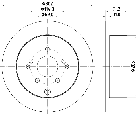 Tarcza hamulcowa HELLA 8DD 355 119-051