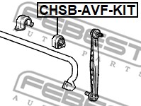 Guma stabilizatora FEBEST CHSB-AVF-KIT