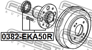 Piasta koła FEBEST 0382-EKA50R