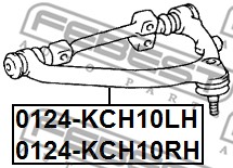 Wahacz zawieszenia koła FEBEST 0124-KCH10RH