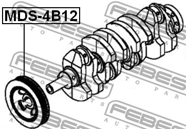 Koło pasowe wału korbowego FEBEST MDS-4B12