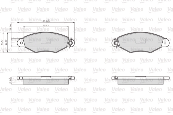 Klocki hamulcowe VALEO 872981